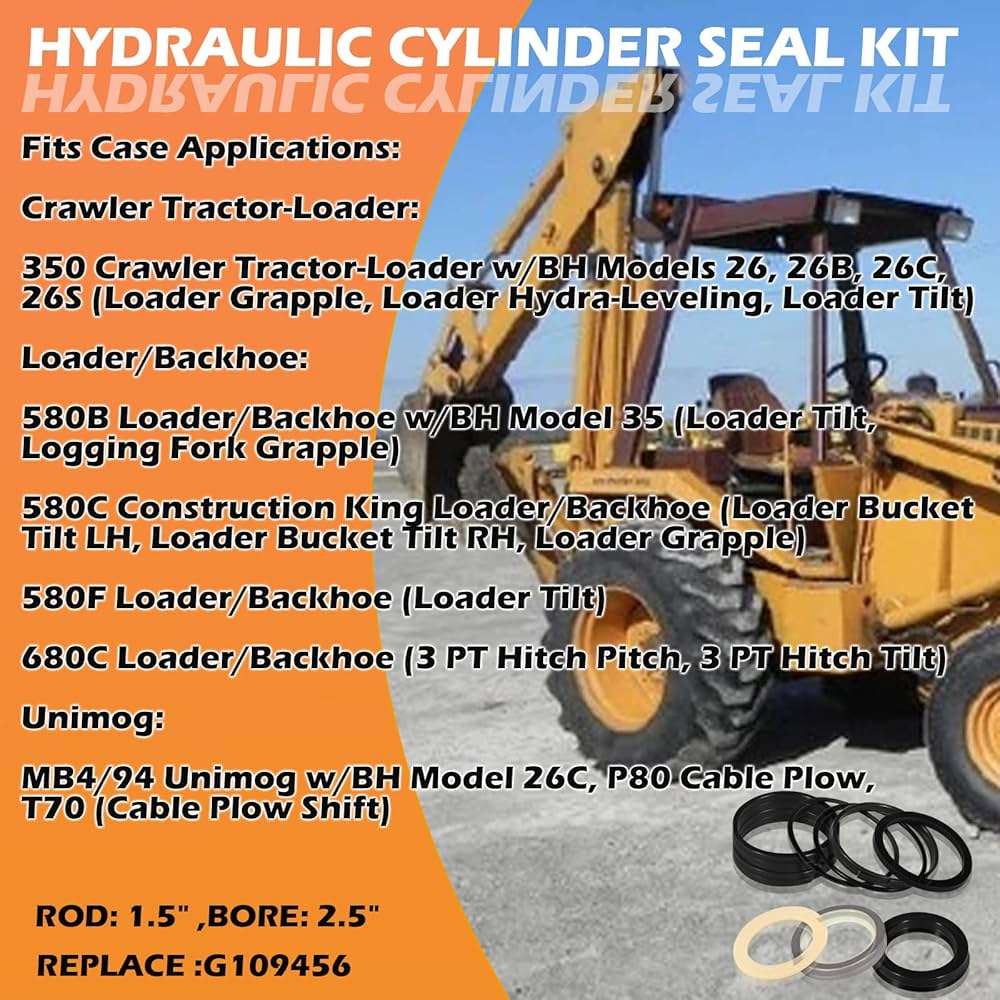 G109456 G105550 1543253C1 Hydraulic Cylinder Seal Kit Rod